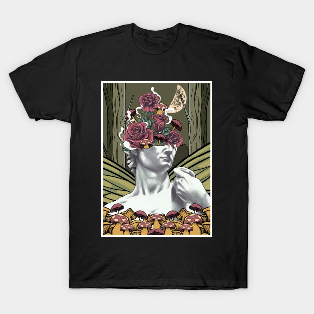 Fairycore Aesthetic David Statue By Michelangelo T-Shirt by Alex21